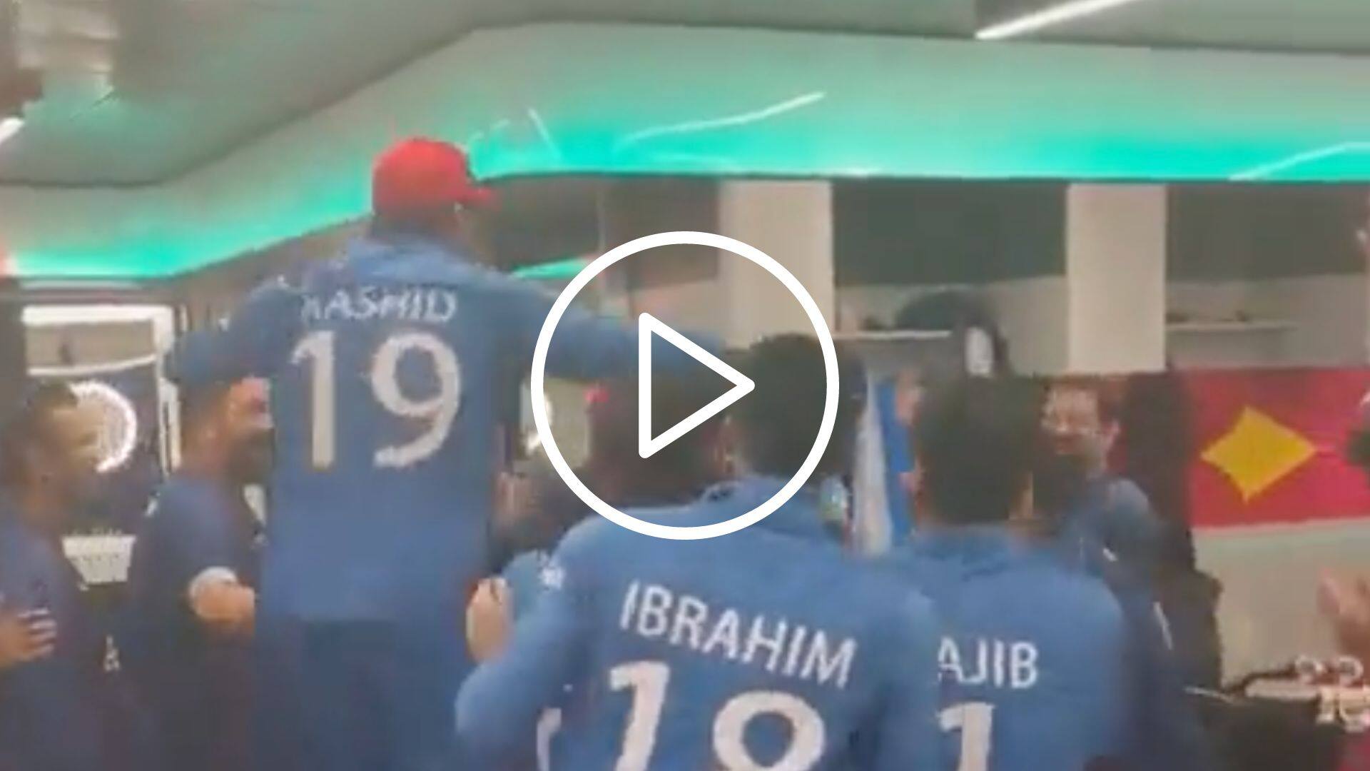 [Watch] Rashid Khan Break A Leg In Dressing Room After Historic Win Over Pakistan